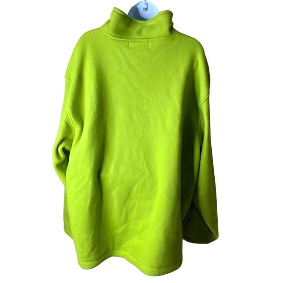 Old Navy Performance Fleece Jacket Womens XXL 1/4 Zip Pullover Neon Yellow NWT - Picture 4 of 6